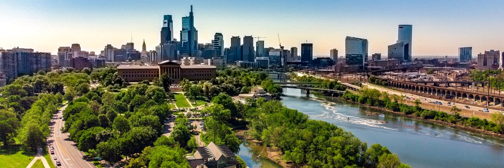 Philadelphia skyline looking south.